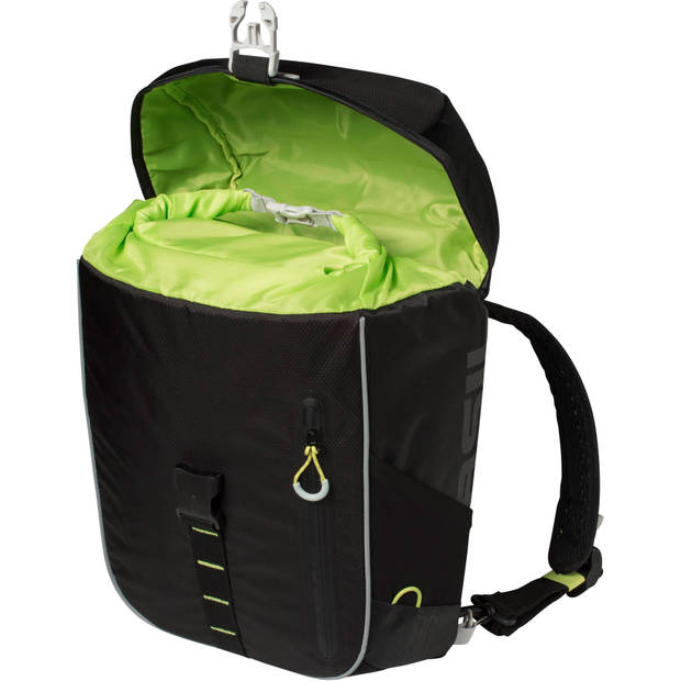 Basil Miles Daypack sportieve fietstas unisex zwart/lime