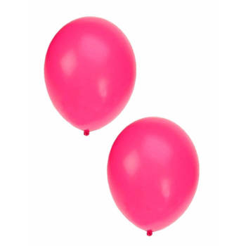 Neon roze ballonnen 50x stuks 27 cm - Ballonnen