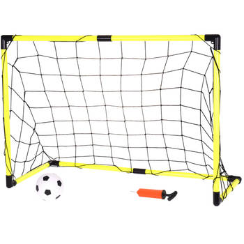 XQmax voetbalgoal/voetbaldoel met bal en pomp - 90 x 60 cm - Voetbaldoel