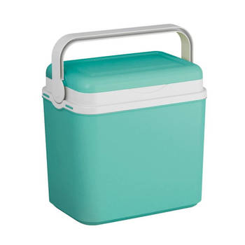 Koelbox turquoise groen 10 liter 30 x 19 x 28 cm - Koelboxen