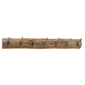 Deco by Boltze Kapstok - hout met staal - antiek look - 75 cm - Kapstokken