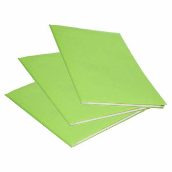 3x Rollen kraft kaftpapier groen 200 x 70 cm - Kaftpapier