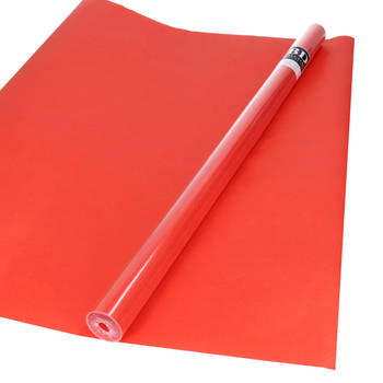 Bellatio Decorations Inpakpapier - rood - 200x70 cm - cadeaupapier - Cadeaupapier