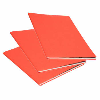 3x Rollen kraft kaftpapier rood 200 x 70 cm - Kaftpapier