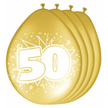 40x Gouden ballonnen 50 jaar getrouwd - Ballonnen