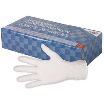 200 Stuks hygienische latex handschoenen - Wegwerphandschoenen