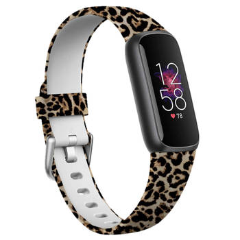 SmartphoneClip Siliconen sportbandje Leopard geschikt voor Fitbit Luxe