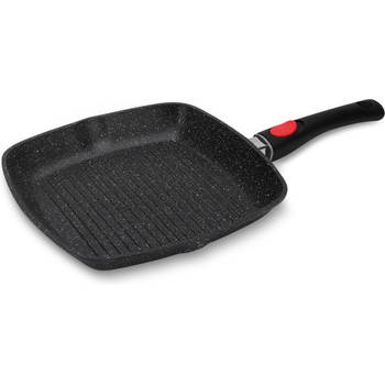 Edënbërg Stonetec Line - Keramische Grillpan Met Deksel - 24x24 cm - 3-laags anti-aanbaklaag!