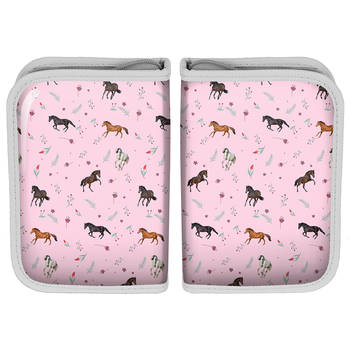 Animal Pictures Gevuld Etui Paardjes - 19.5 x 13.5 cm - 22 st. - Polyester