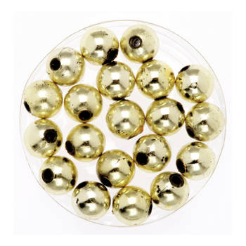 120x stuks sieraden maken glans deco kralen in het goud van 10 mm - Hobbykralen