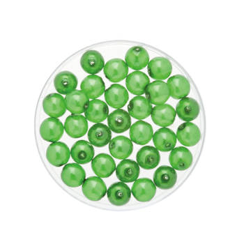 150x stuks sieraden maken Boheemse glaskralen in het transparant groen van 6 mm - Hobbykralen
