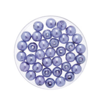 150x stuks sieraden maken Boheemse glaskralen in het transparant lila paars van 6 mm - Hobbykralen
