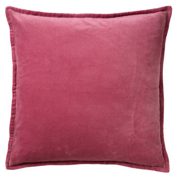 Dutch Decor - CAITH - Kussenhoes 50x50 cm - 100% katoen - velvet - lekker zacht - Heather Rose - roze