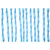 Transparant blauw pvc vliegen/insecten gordijn 90 x 210 cm - Vliegengordijnen