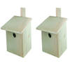 2x Stuks doe-het-zelf houten vogelhuisjes/nestkasten 23 cm - Vogelhuisjes