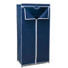 Mobiele opvouwbare kledingkast blauw 75 x 46 x 160 cm - Campingkledingkasten