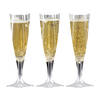 Santex Champagneglazen - 10x stuks - kunststof - 140 ml - transparant - herbruikbaar - Champagneglazen