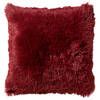 Dutch Decor - FLUFFY - Kussenhoes 60x60 cm - superzacht - XL kussensloop - Merlot - rood