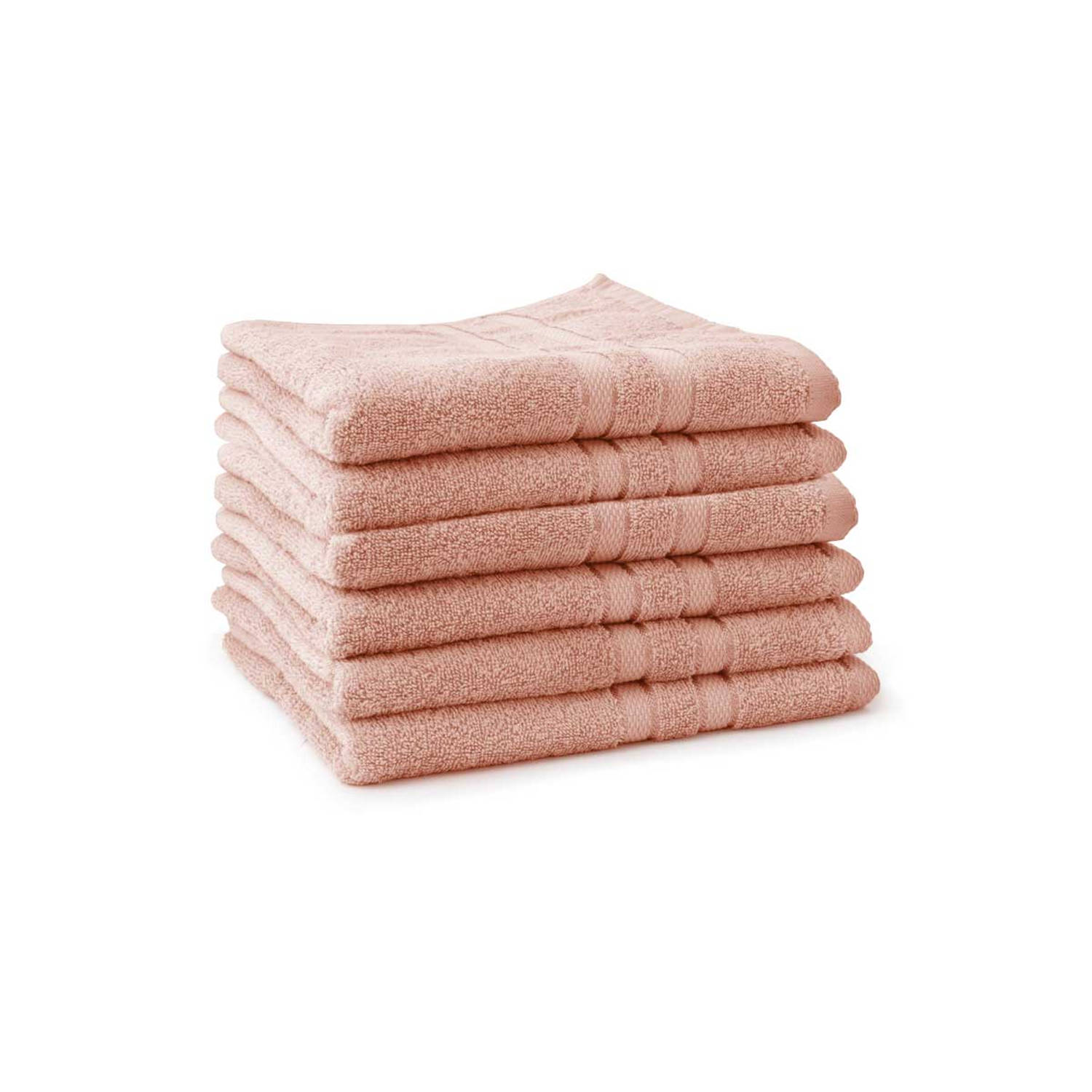 inspanning Onbekwaamheid kwaad LINNICK Pure Handdoek 60x110cm - light pink - Set van 6 | Blokker