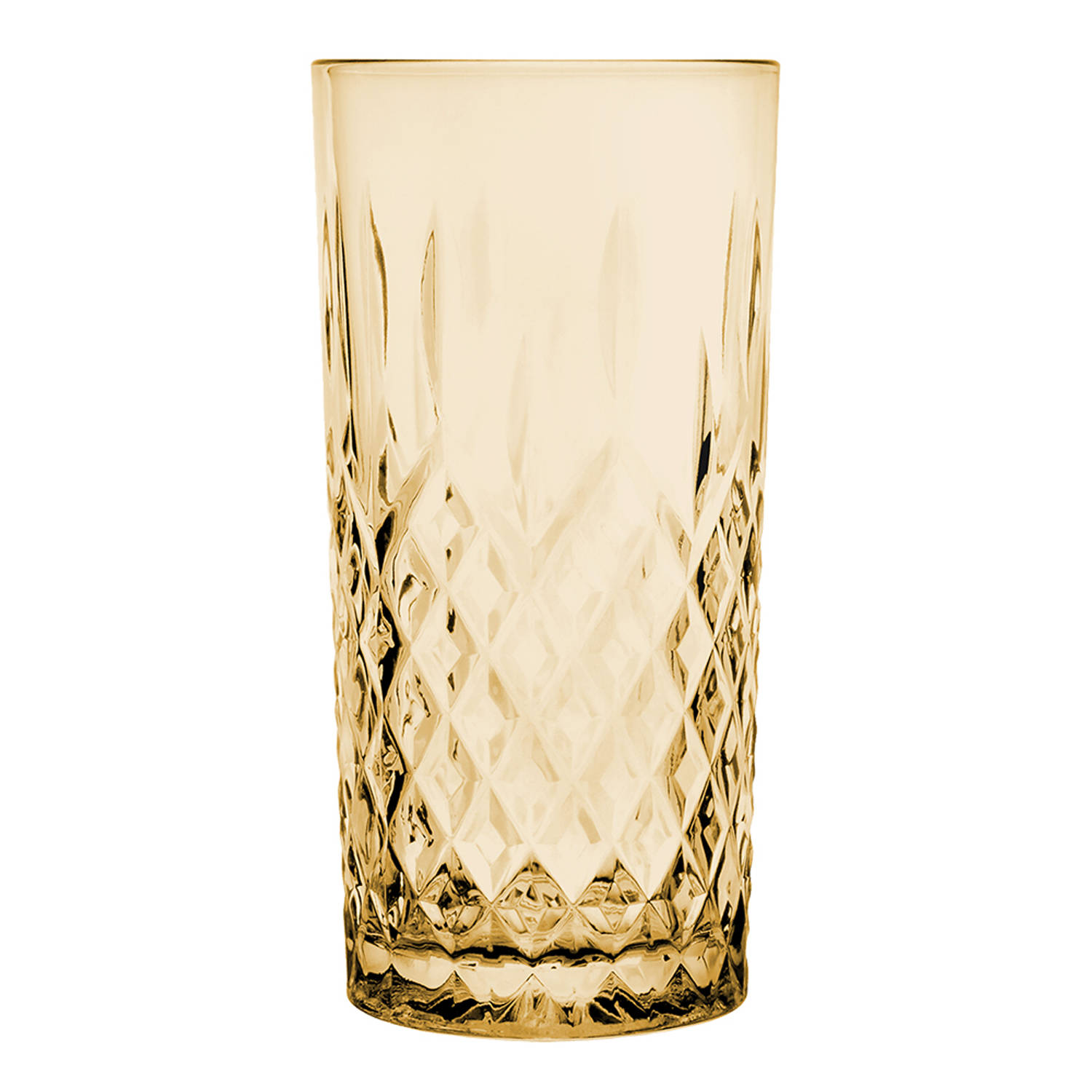 Clayre & Eef Waterglas Ø7x15 Cm 280 Ml Bruin Glas Drinkbeker Drinkglas