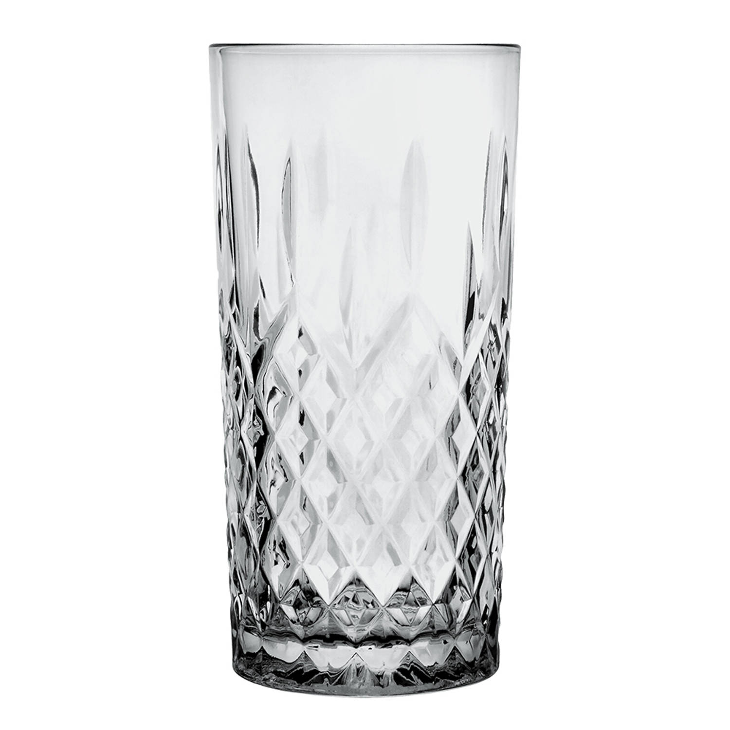 Clayre & Eef Waterglas Ø7x15 Cm 300 Ml Grijs Glas Drinkbeker Drinkglas