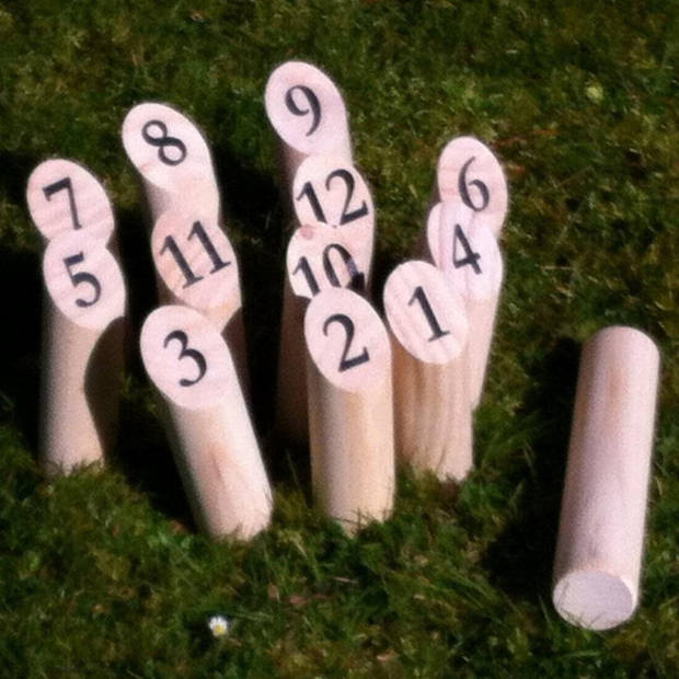 Decopatent® Kubb werpspel - behendigheidsspel - Houten buitenspel -