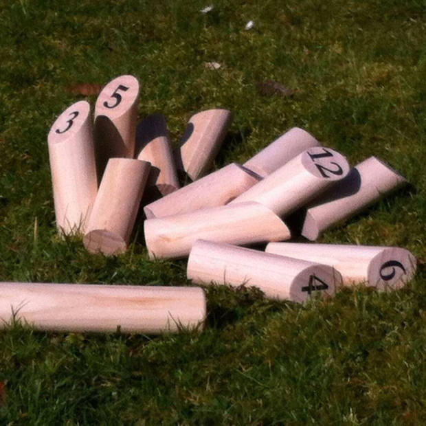 Decopatent® Kubb werpspel - behendigheidsspel - Houten buitenspel -