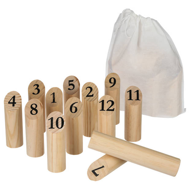 Decopatent® Kubb werpspel - behendigheidsspel - Houten buitenspel -