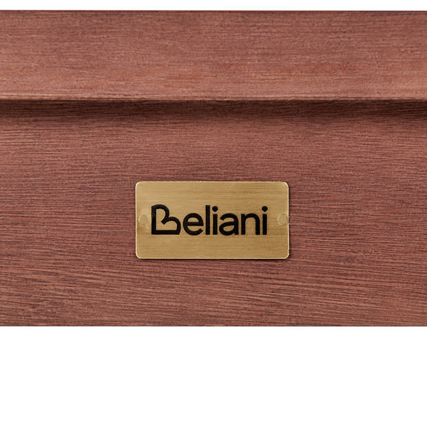 Beliani TUSCANIA - Tuintafel-Donkere houtkleur-Eucalyptushout