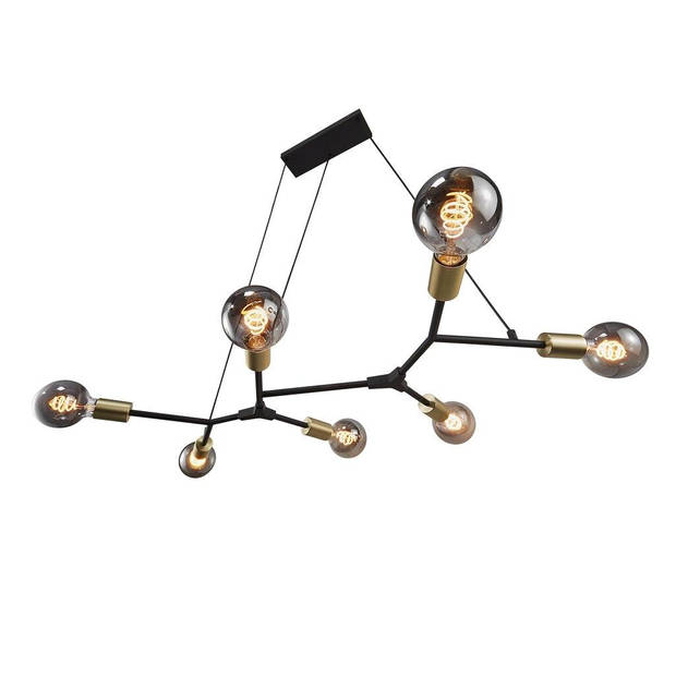 Nordlux Hanglamp Josefine 7 lichts L 91 cm goud zwart