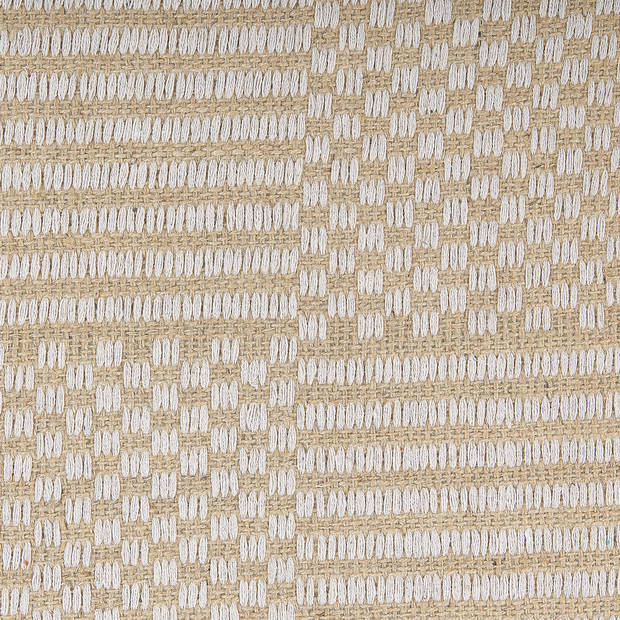 Beliani ADABAG - Laagpolig-Beige-Katoen, Jute