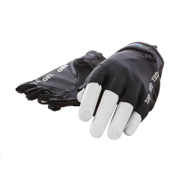 Mirage Lycra handschoen maat m gel zwart korte vinger op kaart