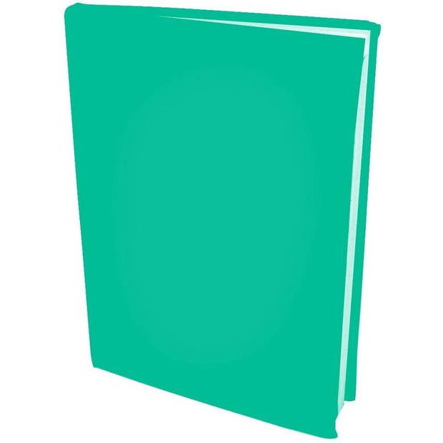 Benza - Rekbare boekenkaften - Voor A4 boeken met een harde kaft - Turquoise Groen - 6 stuks