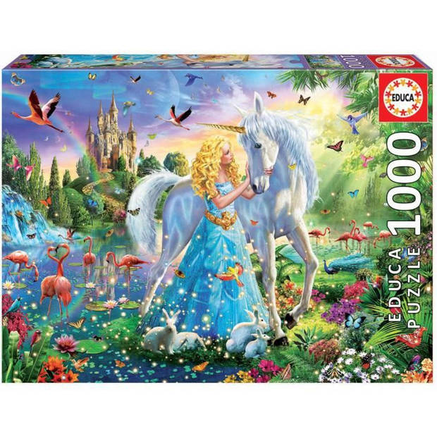 EDUCA Puzzle 1000 The Princess And The Unicorn