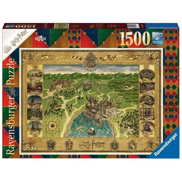 RAVENSBURGER Puzzel 1500 p - Hogwarts / Harry Potter-kaart