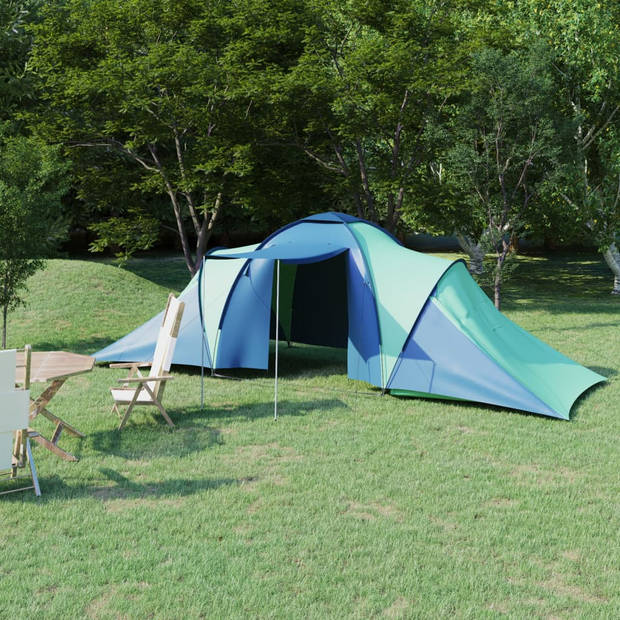 vidaXL Tent 6-persoons blauw en groen