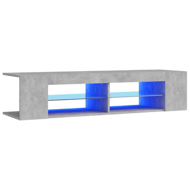 vidaXL Tv-meubel met LED-verlichting 135x39x30 cm betongrijs