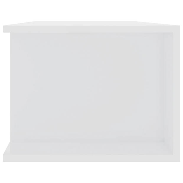 vidaXL Tv-meubel met LED-verlichting 135x39x30 cm hoogglans wit