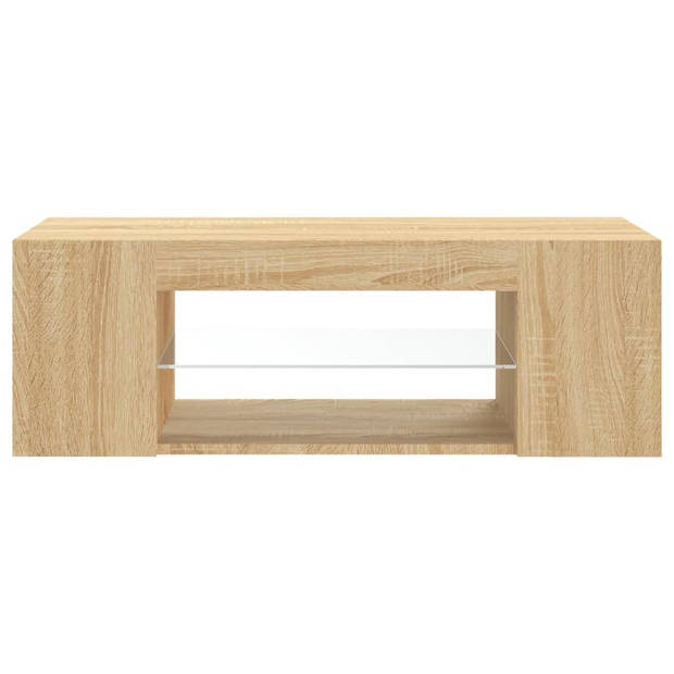 vidaXL Tv-meubel met LED-verlichting 90x39x30 cm sonoma eikenkleurig