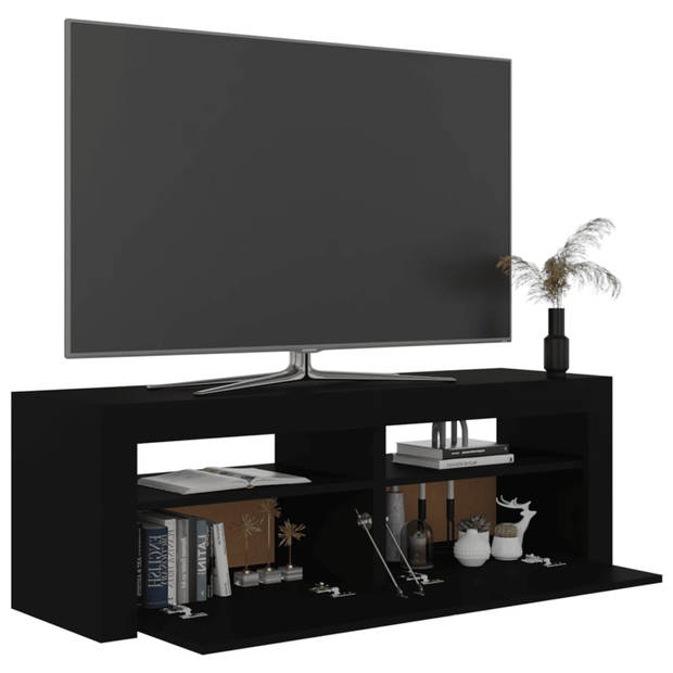 vidaXL Tv-meubel met LED-verlichting 120x35x40 cm zwart