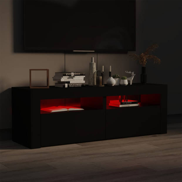 vidaXL Tv-meubel met LED-verlichting 120x35x40 cm zwart