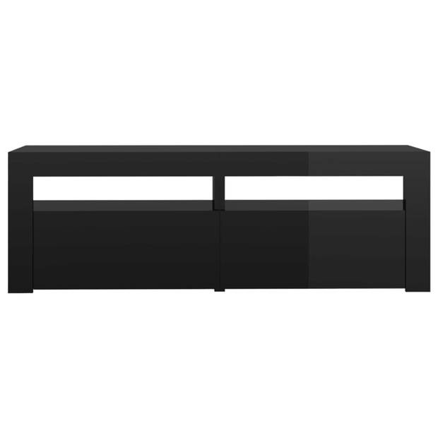 vidaXL Tv-meubel met LED-verlichting 120x35x40 cm hoogglans zwart