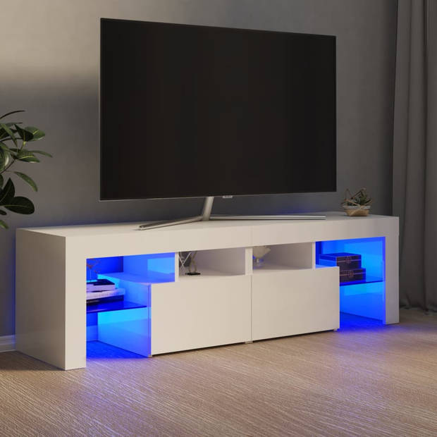 The Living Store TV-meubel - - - 140 x 36.5 x 40 cm - Hoogglans wit