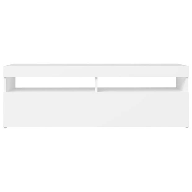 vidaXL Tv-meubel met LED-verlichting 120x35x40 cm wit