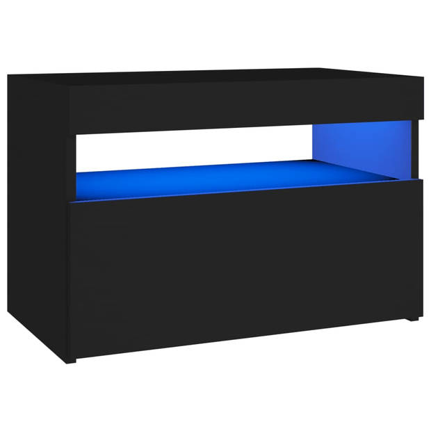 vidaXL Tv-meubelen 2 st met LED-verlichting 60x35x40 cm zwart