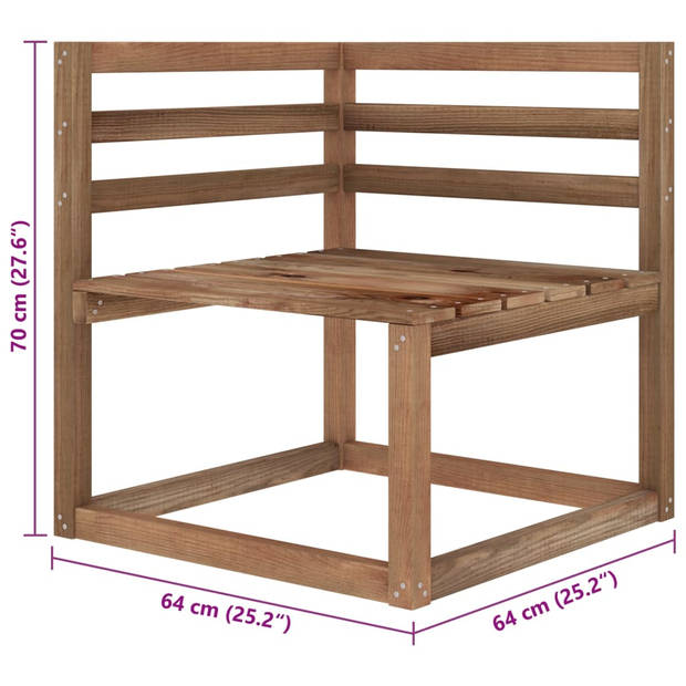 vidaXL 6-delige Loungeset met taupe kussens