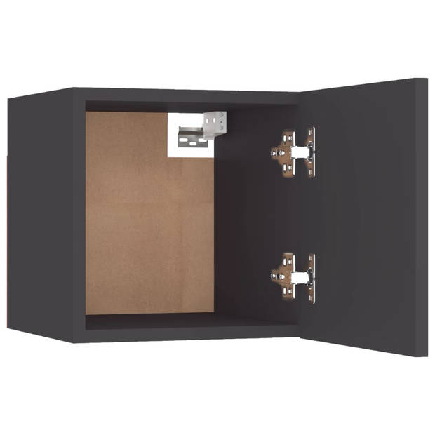 vidaXL Tv-wandmeubelen 4 st 30,5x30x30 cm grijs