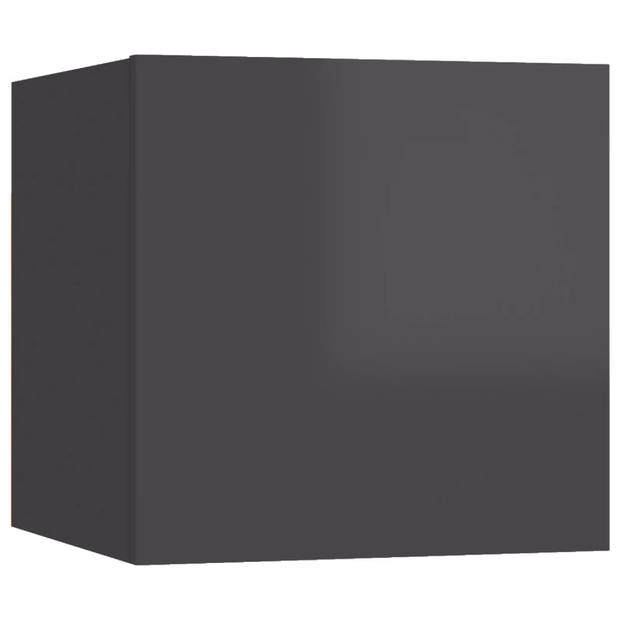 vidaXL Tv-wandmeubelen 4 st 30,5x30x30 cm hoogglans grijs