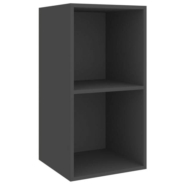 vidaXL Tv-wandmeubel 37x37x72 cm bewerkt hout grijs