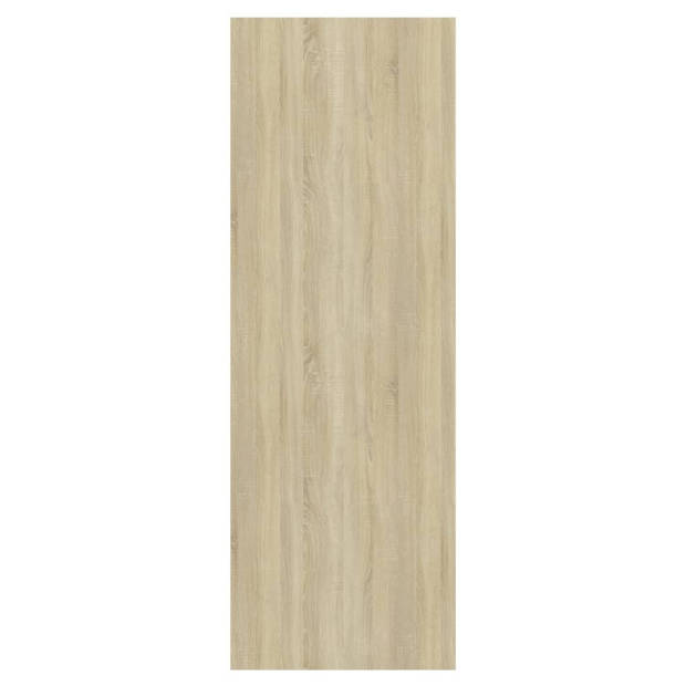 vidaXL Tv-wandmeubel 37x37x107 cm bewerkt hout sonoma eikenkleurig wit